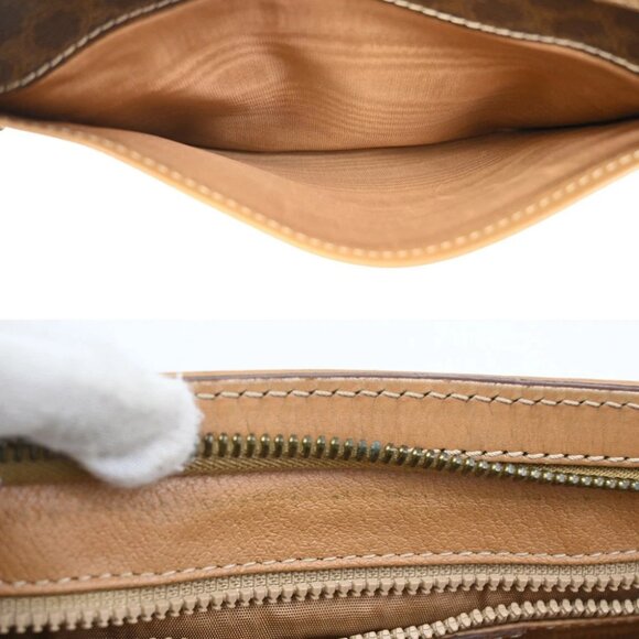 CELINE Logo Macadam Pattern Clutch Pouch Bag PVC Leather Brown GHW Italy 09KB626 - Picture 16 of 16